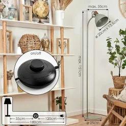 Lampadaire Chipou Vert, 1 Lumiere