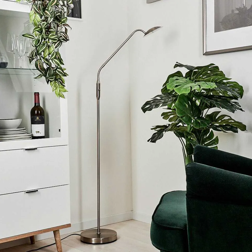 Lampadaire Chirep Led Nickel Mat, 1 Lumiere