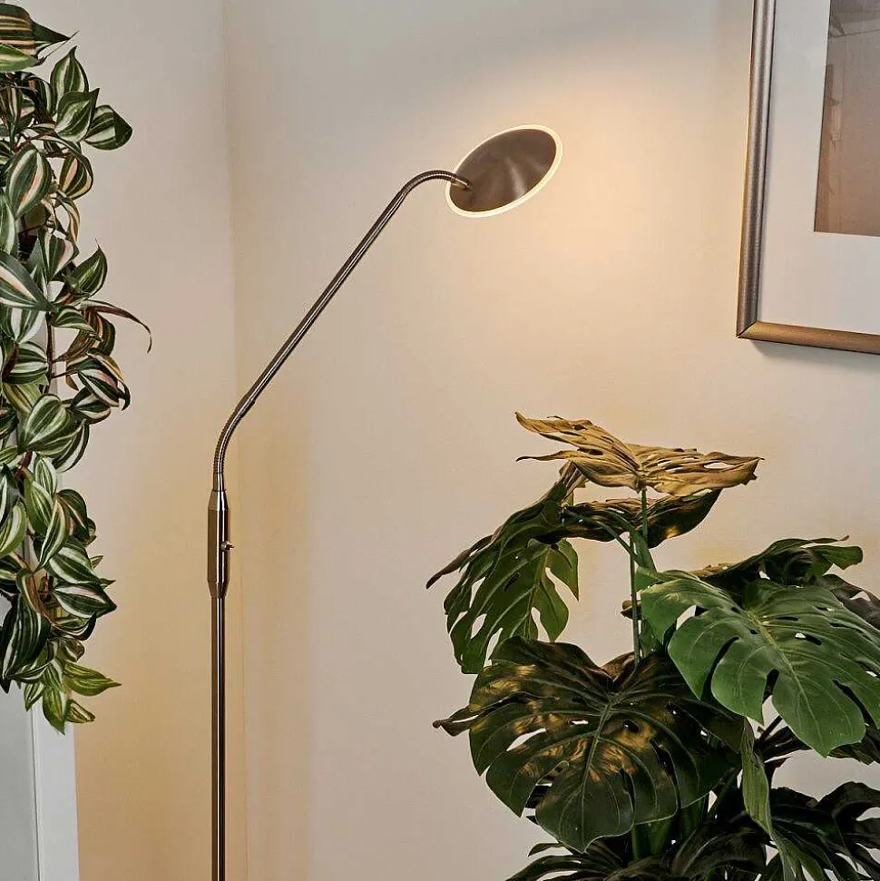 Lampadaire Chirep Led Nickel Mat, 1 Lumiere