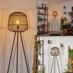 Lampadaire Combeima Noir, 1 Lumiere