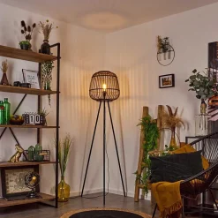 Lampadaire Combeima Noir, 1 Lumiere