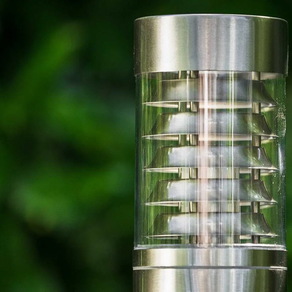 Lampadaire Dakar Acier Inoxydable, 1 Lumiere, Detecteur De Mouvement