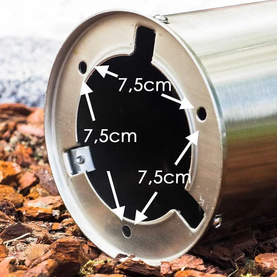 Lampadaire Dakar Acier Inoxydable, 1 Lumiere, Detecteur De Mouvement