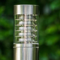 Lampadaire Dakar Acier Inoxydable, 1 Lumiere, Detecteur De Mouvement