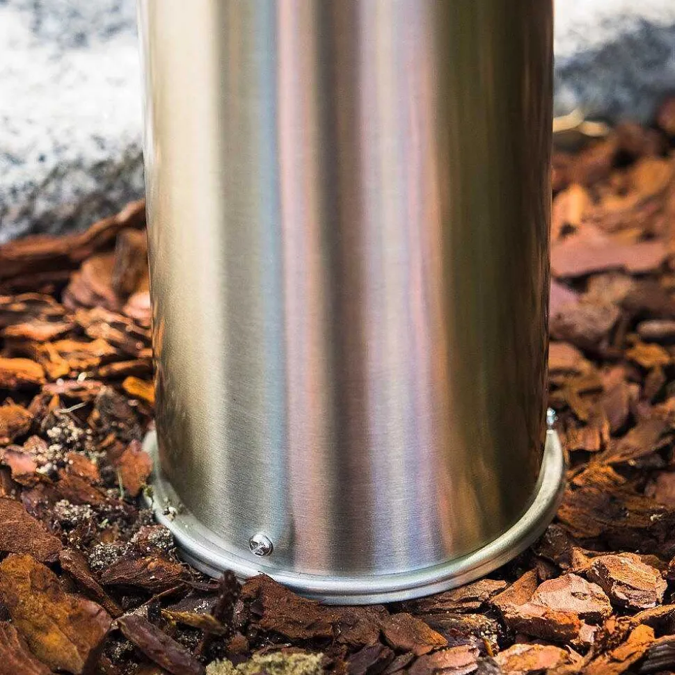 Lampadaire Dakar Acier Inoxydable, 1 Lumiere, Detecteur De Mouvement