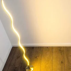 Lampadaire Dillon Led Nickel Mat, 1 Lumiere