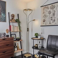 Lampadaire Donna Led Laiton, 2 Lumieres