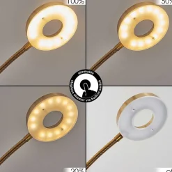 Lampadaire Donna Led Laiton, 2 Lumieres