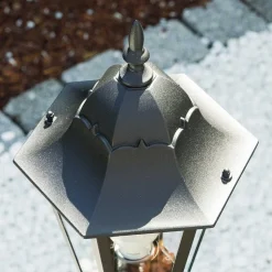 Lampadaire Exterieur Bristol Noir, 1 Lumiere, Detecteur De Mouvement