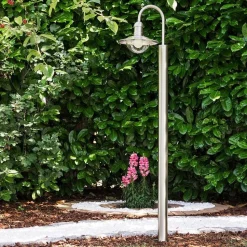 Lampadaire Exterieur Elima Acier Inoxydable, 1 Lumiere