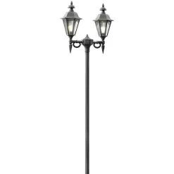 Lampadaire Exterieur Konstsmide Pallas Noir, 2 Lumieres
