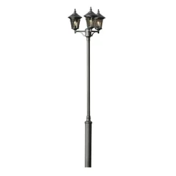 Lampadaire Exterieur Konstsmide Virgo Noir, 3 Lumieres