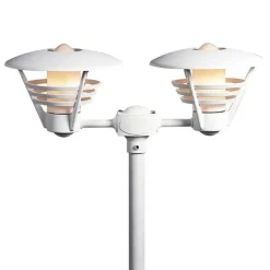 Lampadaire Exterieur Konstsmide Gemini Blanc, 2 Lumieres