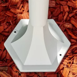 Lampadaire Exterieur Lentua Blanc, 1 Lumiere, Detecteur De Mouvement