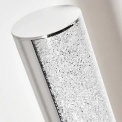 Lampadaire Flaut Led Chrome, 1 Lumiere, Telecommandes, Changeur De Couleurs