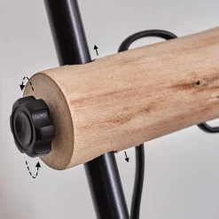 Lampadaire Gondo Ecru, Noir, 2 Lumieres