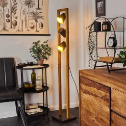 Lampadaire Gressot Brun, Gris, 3 Lumieres