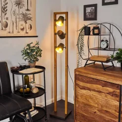 Lampadaire Gressot Brun, Gris, 3 Lumieres