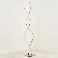 Lampadaire Henrichemont Led Chrome, Nickel Mat, 1 Lumiere