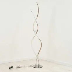 Lampadaire Henrichemont Led Chrome, Nickel Mat, 1 Lumiere