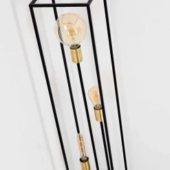 Lampadaire Ibusuki Or, Laiton, Noir, 3 Lumieres