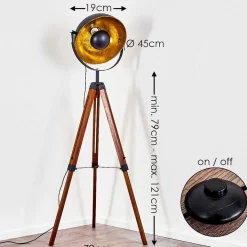 Lampadaire Jupiter Bois Fonce, 1 Lumiere