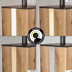 Lampadaire Kyneton Led Ecru, Noir, 2 Lumieres