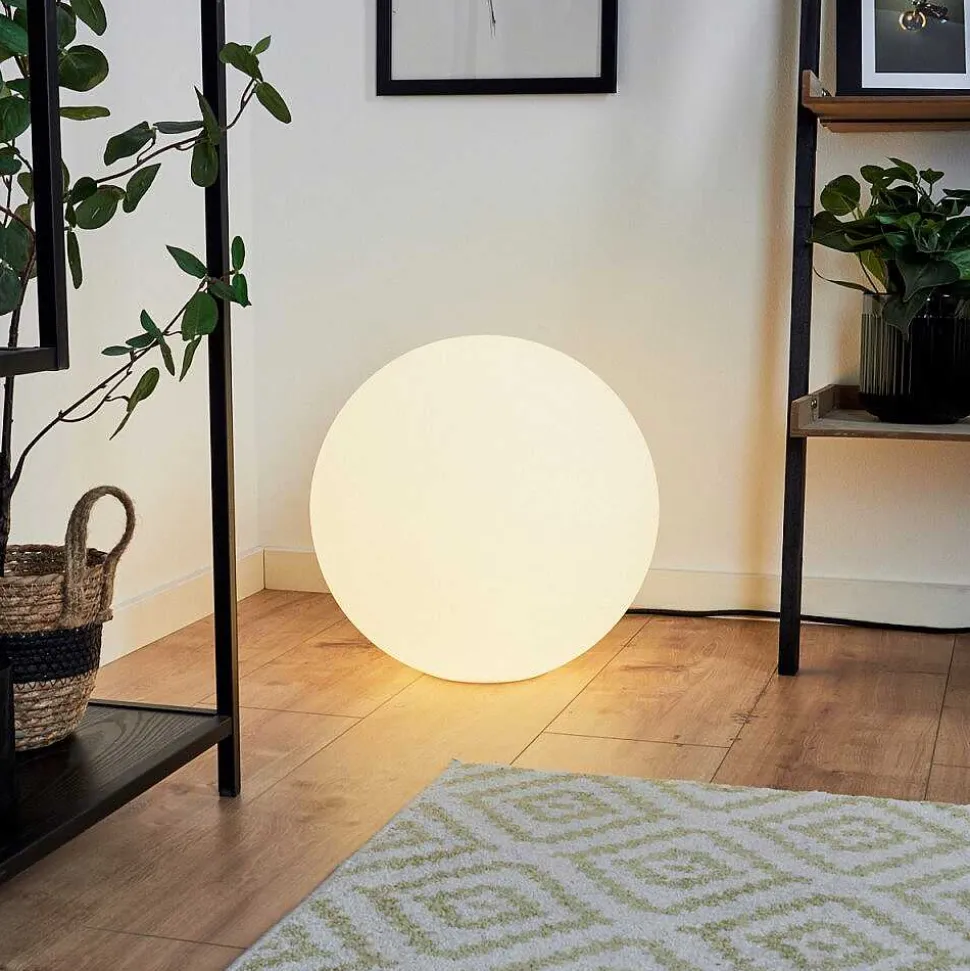 Lampadaire Loural Led Nickel Mat, 1 Lumiere, Telecommandes, Changeur De Couleurs