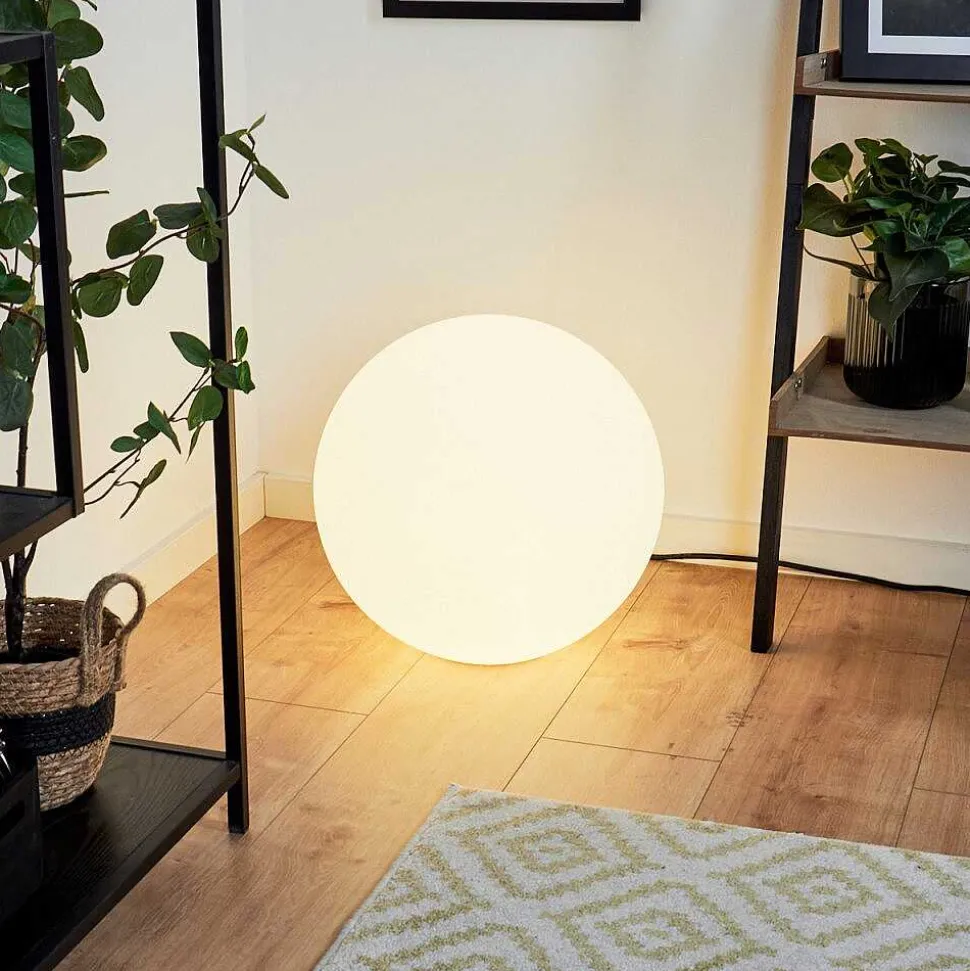 Lampadaire Loural Led Nickel Mat, 1 Lumiere, Telecommandes, Changeur De Couleurs