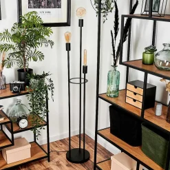 Lampadaire Maiford Noir, 3 Lumieres