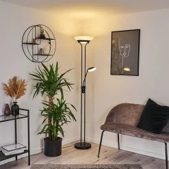 Lampadaire Mairoa Led Noir, 2 Lumieres