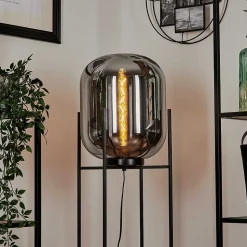 Lampadaire Manzano Noir, 1 Lumiere