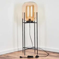 Lampadaire Manzano Noir, 1 Lumiere