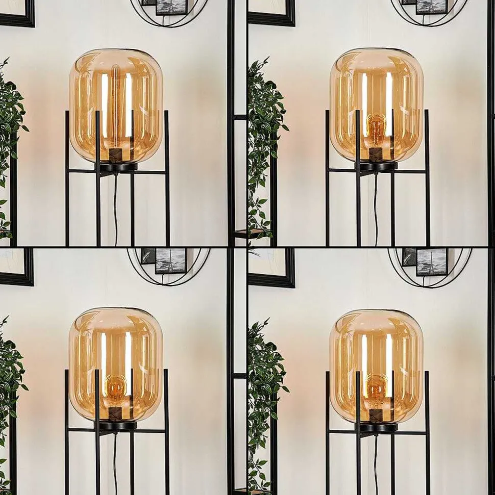 Lampadaire Manzano Noir, 1 Lumiere