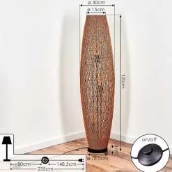 Lampadaire Mulstrand Ecru, Noir, 3 Lumieres