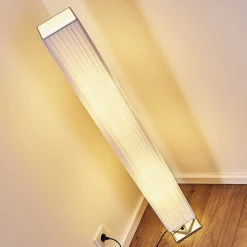 Lampadaire Newtok Chrome, 2 Lumieres