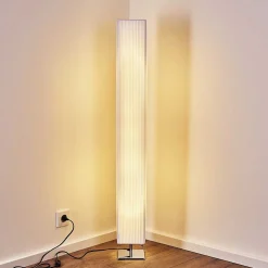 Lampadaire Newtok Chrome, 2 Lumieres