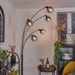 Lampadaire Nikkala Noir, 5 Lumieres