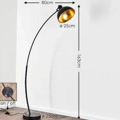 Lampadaire Parola Noir, 1 Lumiere