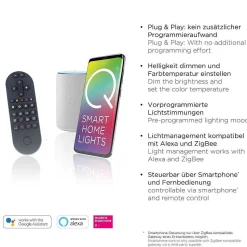 Lampadaire Paul Neuhaus Qswing Led Anthracite, Or, 1 Lumiere, Telecommandes