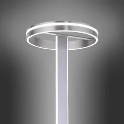 Lampadaire Paul-Neuhaus Q-Vito Led Acier Brosse, 3 Lumieres, Telecommandes