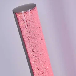 Lampadaire Pipe Led Nickel Mat, 1 Lumiere, Telecommandes, Changeur De Couleurs