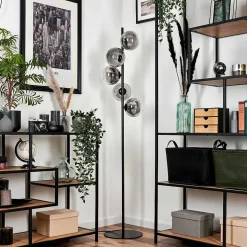 Lampadaire Remaisnil Clair, Fume, 5 Lumieres