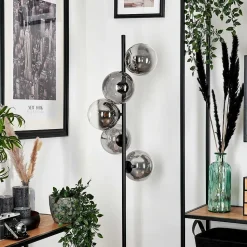 Lampadaire Remaisnil Clair, Fume, 5 Lumieres