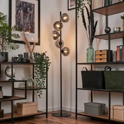 Lampadaire Remaisnil Clair, Fume, 5 Lumieres