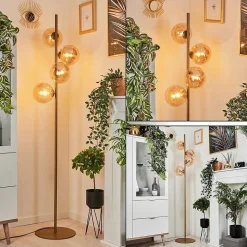 Lampadaire Remaisnil Laiton, 4 Lumieres