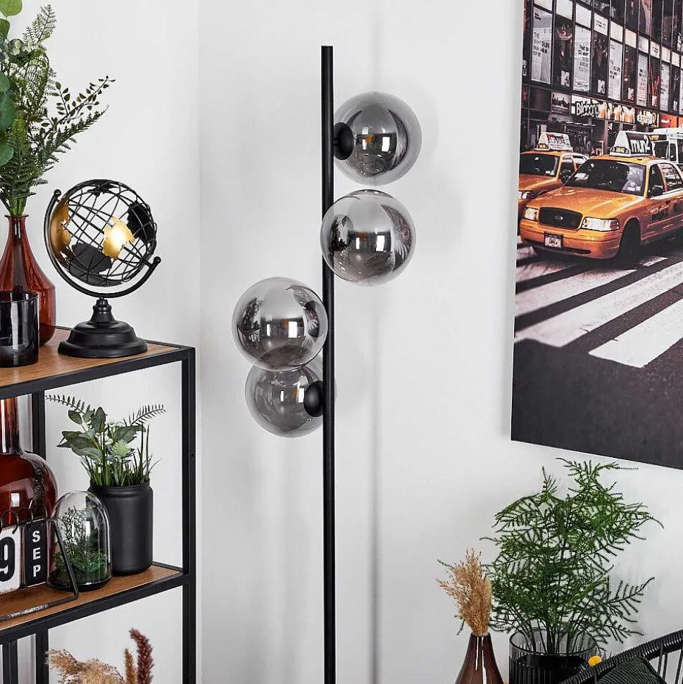 Lampadaire Remaisnil Noir, 4 Lumieres