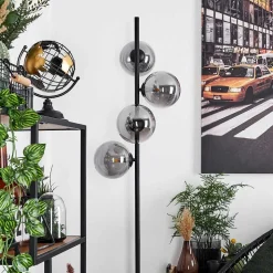 Lampadaire Remaisnil Noir, 4 Lumieres