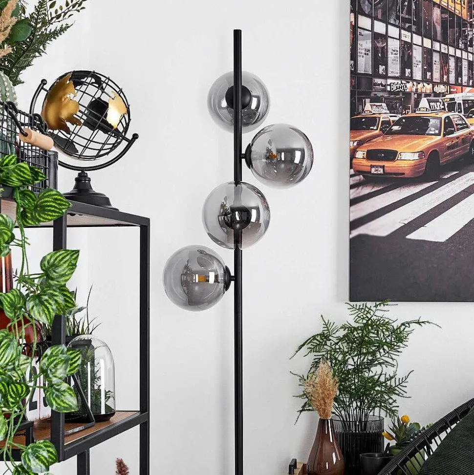 Lampadaire Remaisnil Noir, 4 Lumieres