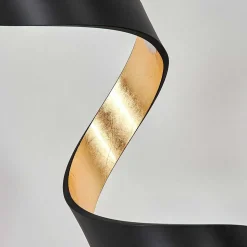 Lampadaire Rezat Led Noir Dore, 1 Lumiere